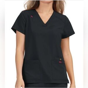 Scrub Set - Betsey Johnson Freesia 3-Pocket Scrub Top/XL & Pants/M/Reg - Black